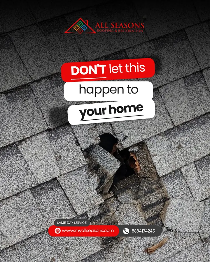 All Seasons Roofing & Restoration social media post by GetX Marketing