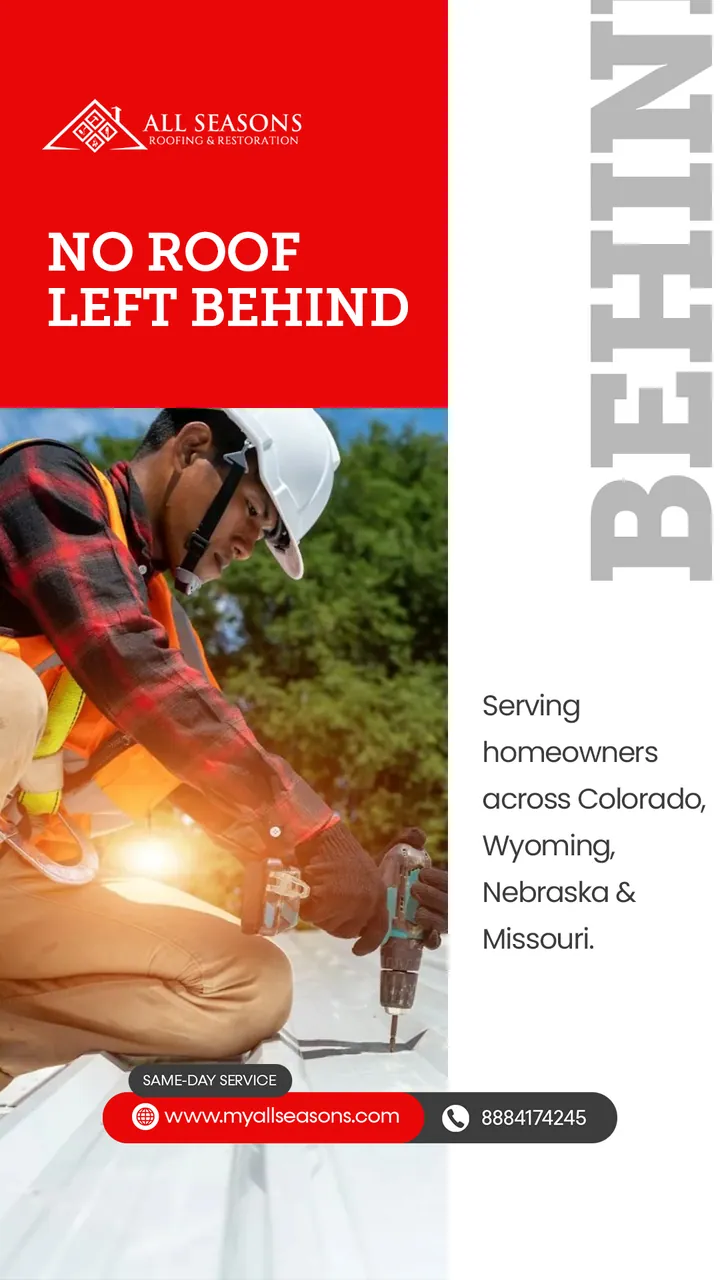 All Seasons Roofing & Restoration Instagram story by GetX Marketing