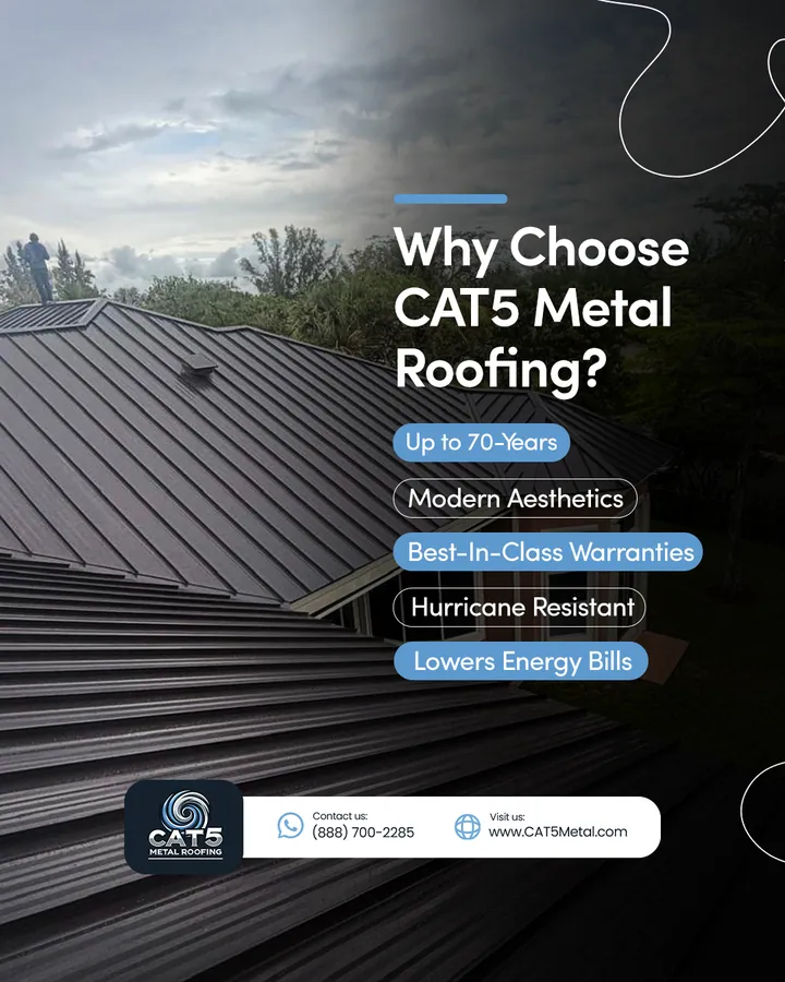 Cat 5 Metal Roofing social media creative by GetX Marketing