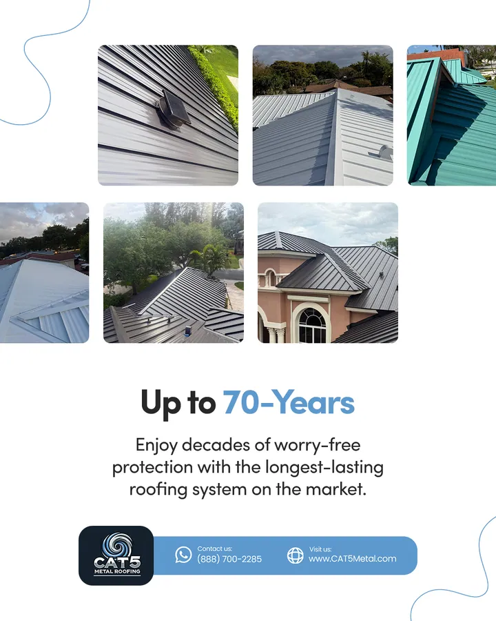 Cat 5 Metal Roofing social media post by GetX Marketing